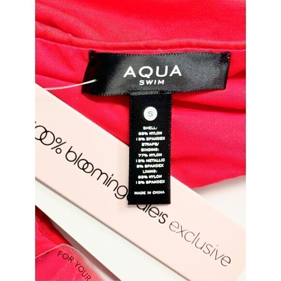 AQUA Bikini Bottom Swimwear Red Pink Beachwear Size Small NEW - Picture 6 of 6
